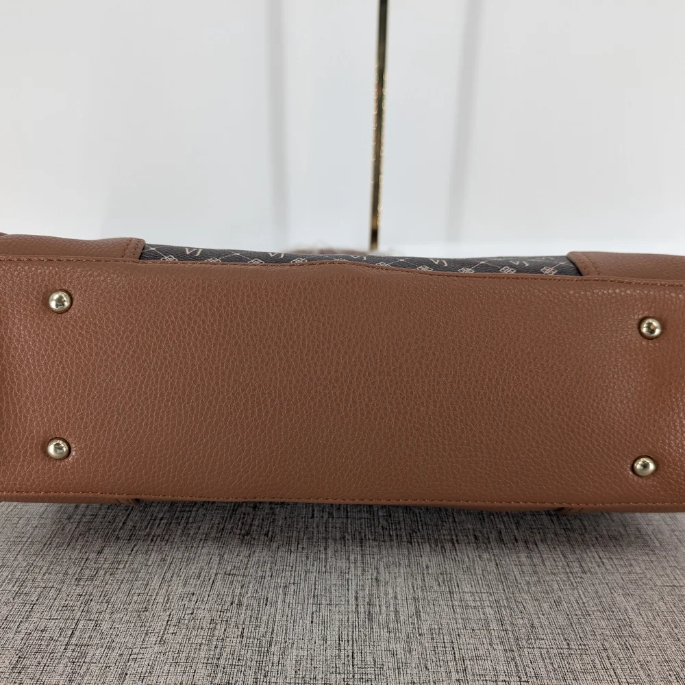 Elegant Brown and Black‎ Satchel